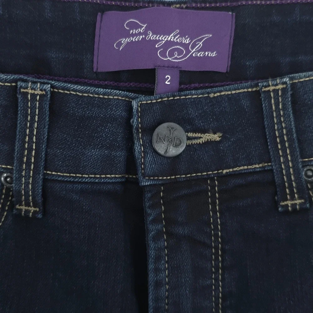 NYDJ‎ Women Jeans Bootcut Size 2 Dark Blue Lift Tuck Denim